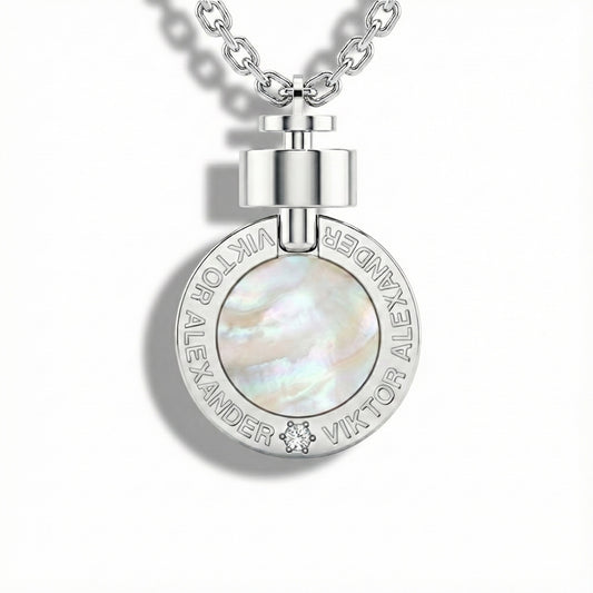 1889 Mother of Pearl 925 Silver Necklace