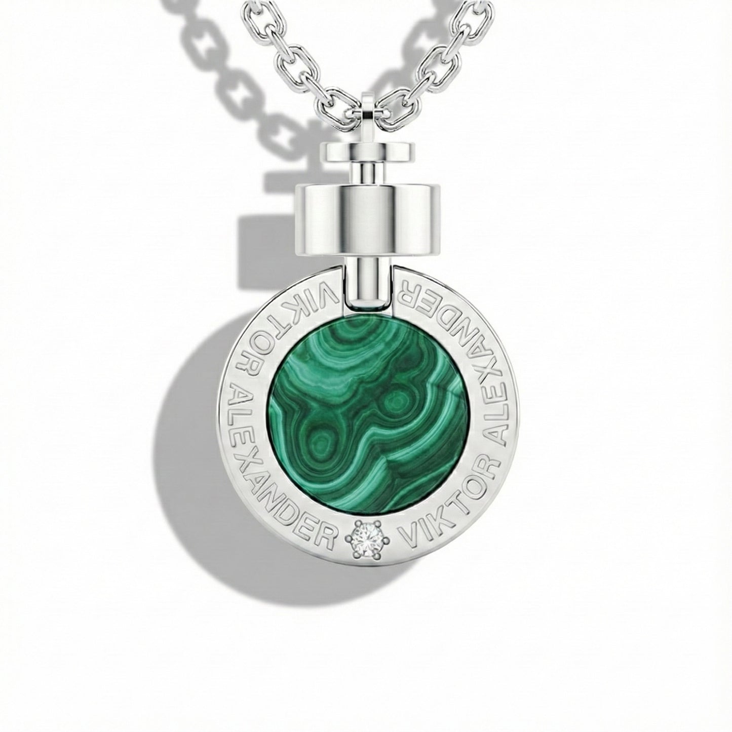 1889 Malachite 925 Silver Necklace