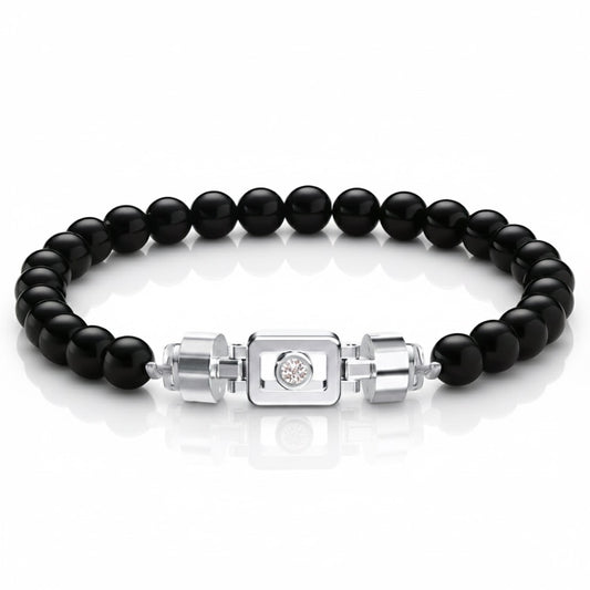 Diamond 925 Silver with Gemstone XOXO Bracelet