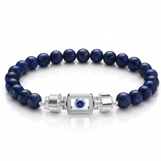 Blue Sapphire 925 Silver with Gemstone XOXO Bracelet