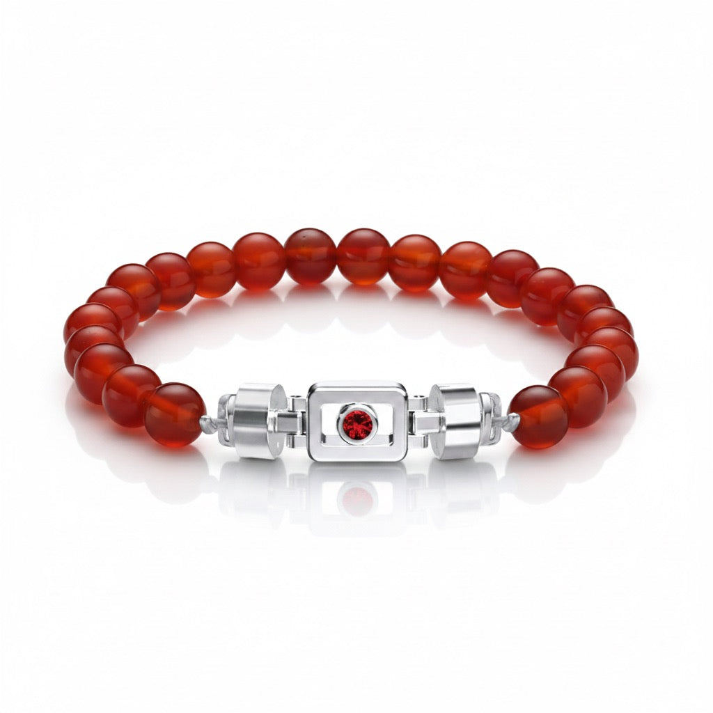 Ruby 925 Silver with Gemstone XOXO Bracelet